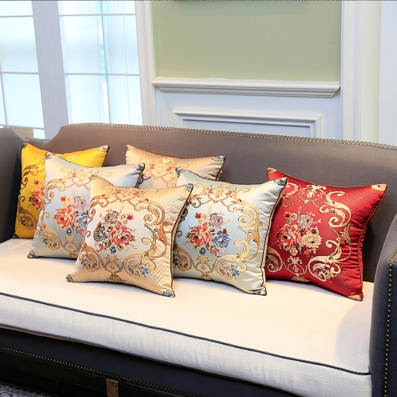 

Europe Throw Cushion Cover Pillow Case Flower Cushion For Decorative Pillowcover For Sofa