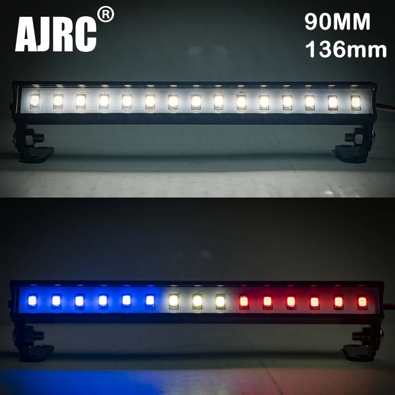 For Trax Trx-4 Scx10 Ii Axial 91-136mm White Red Blue Metal Top Row Light Ch3 Control Light 1/10 Simulation Climbing Car