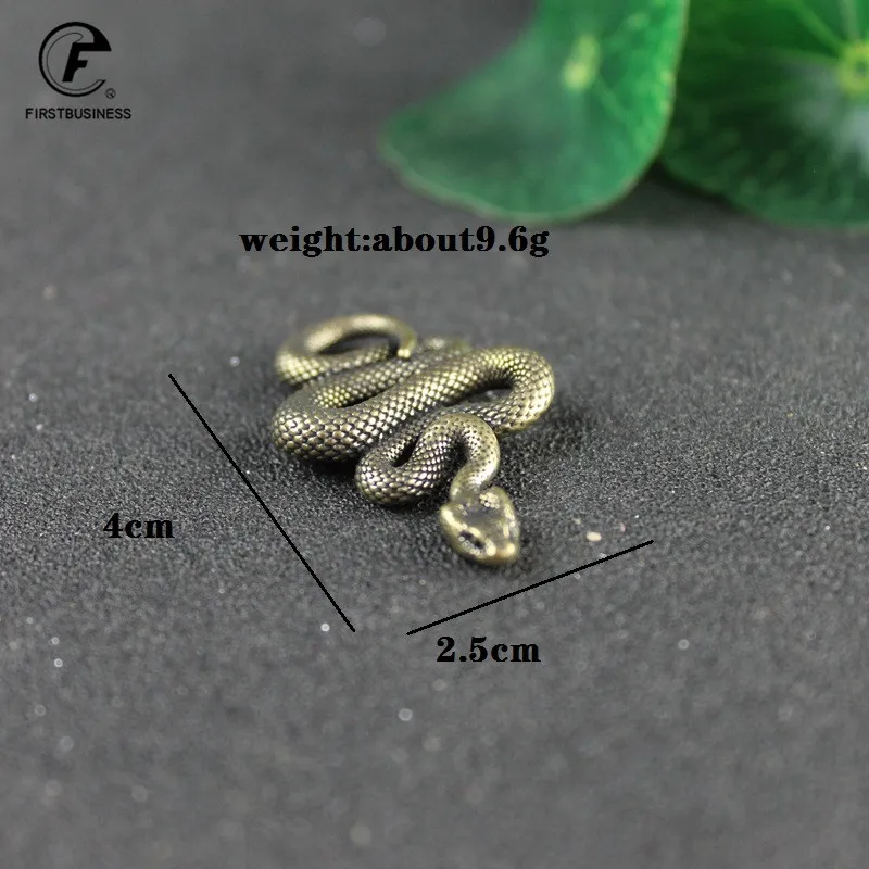 Винтажные медные длинные миниатюрные фигурки змеи украшения для стола