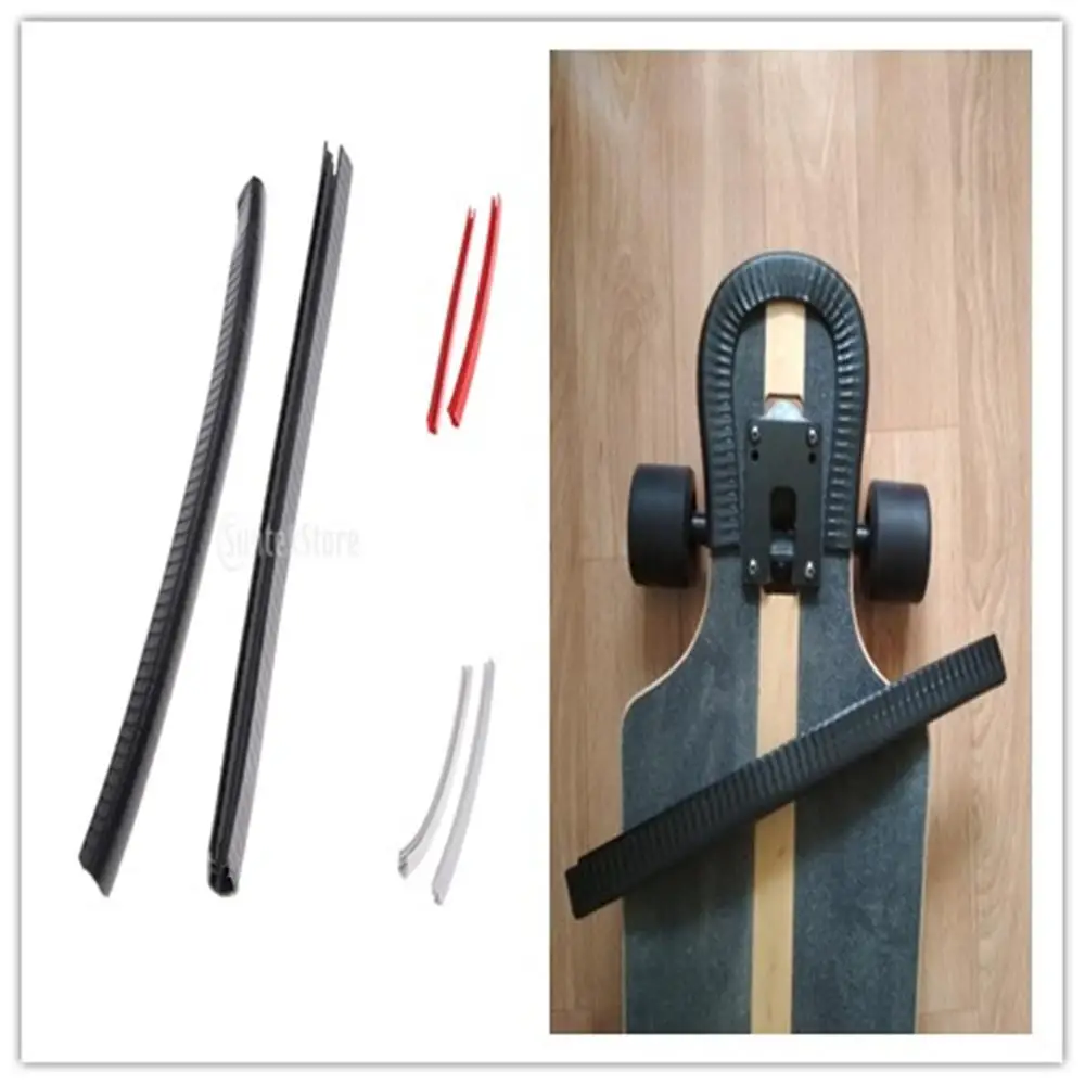 Резиновая Защитная лента для скейтборда 2 шт. защита носа хвоста Противоударная