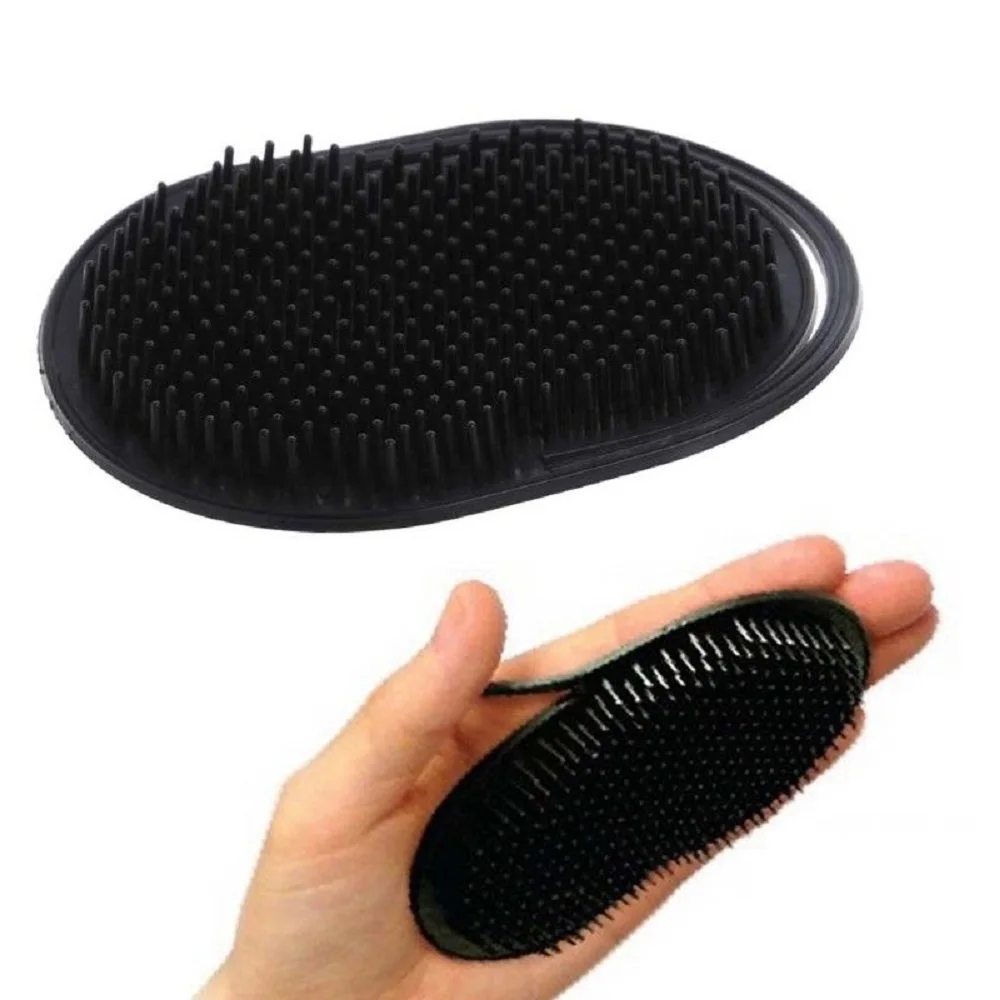 

1 Pc Plastic Portable Travel Round Hair Comb Brush Male Beard Mustache Palm Pocket Brush Black Hair Scalp Massage comb