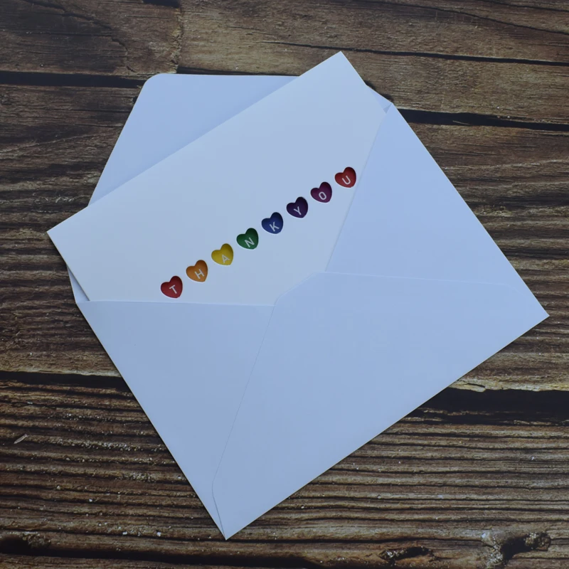 

Многофункциональный бумажный конверт с красочной благодарственной картой для хранения букв, подарочных конвертов