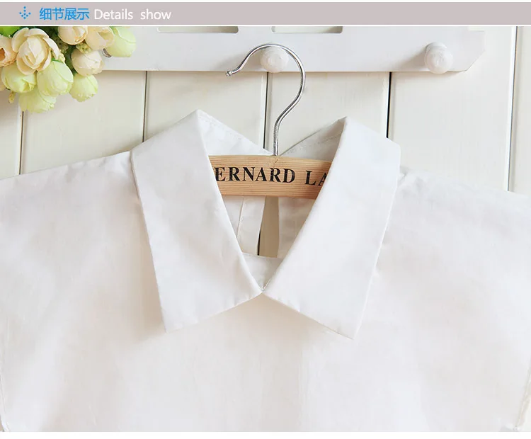 

False Fake Collar Tie for Women Solid Lapel Necklace Decoration Crochet Detachable Collar Female Shirt Collar