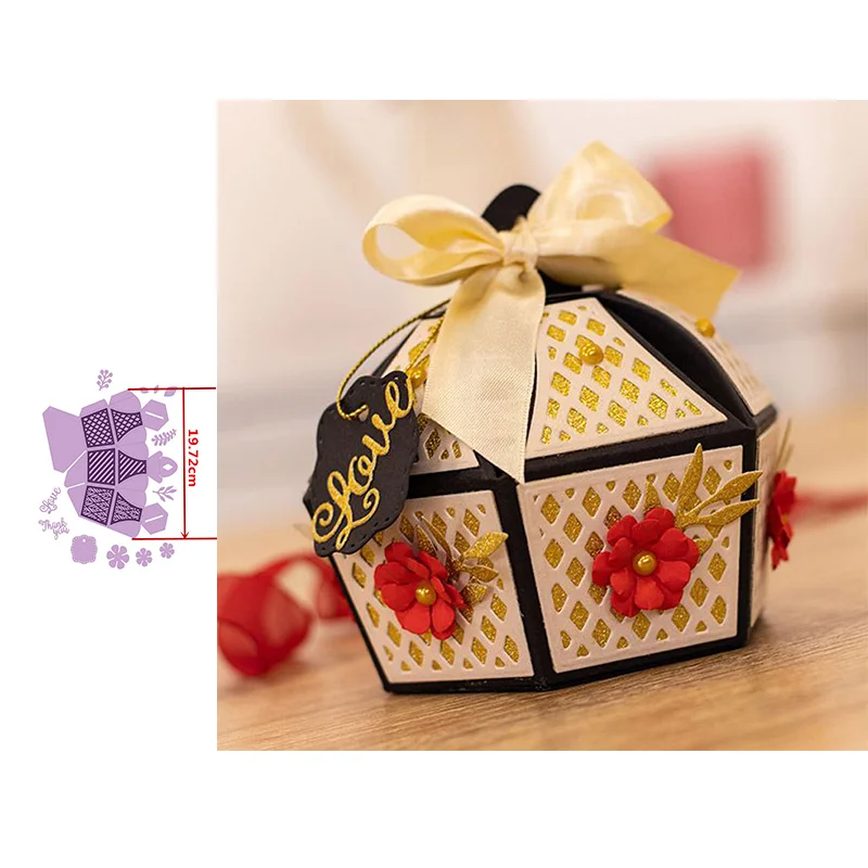 1 Gift Box Cut Dies DIY Scrapbooking Dies New Metal Steel Cutting Dies Stencils Book Photo Album Card Crafts Embossing - Цвет: 1