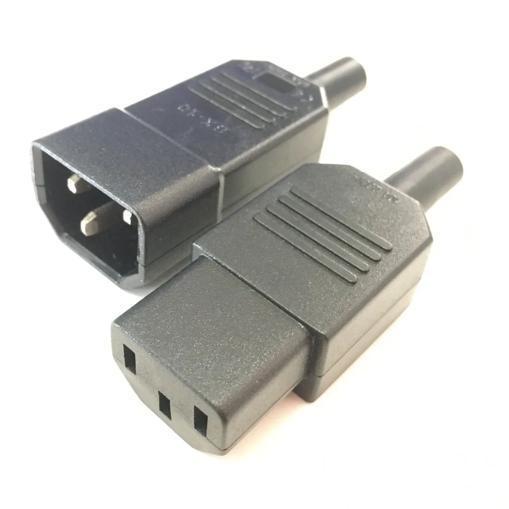 Новый DIY 10A 250V черный IEC C13 C14 Женский штекер Rewirable разъем питания 3 pin AC Розетка одна
