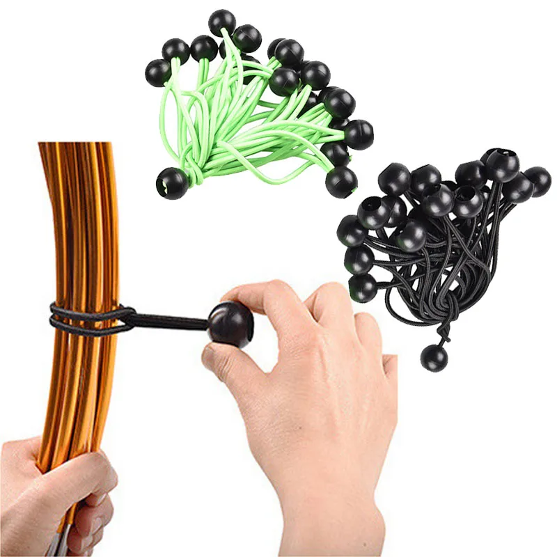 20 шт. эластичный тент банджи мяч фиксирующий галстук веревка брезент навес шнуры