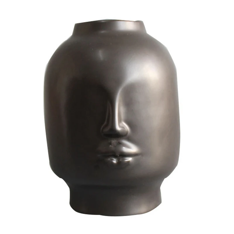 

Nordic Ins Style Creative Personality Face Vase Modern Minimalist Lips Ceramic Floral Home Bar Bookstore Decoration Vintage Sexy