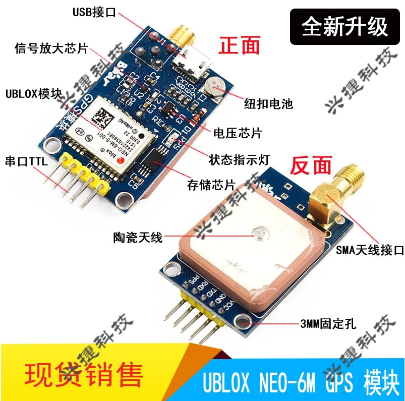 GPS модуль Спутниковое позиционирование 51 микрокомпьютер с одним чипом STM32 UNO