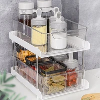 2 tier standing kitchen spice organizer rack multi function storage shelf slide kitchen cabinet cupboard kitchen storage