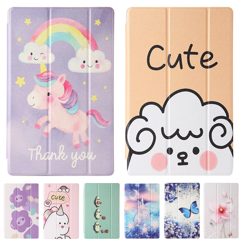 

Kawaii Unicorn Cover For Funda Tablet Samsung Galaxy Tab A7 T500 T505 Case PU Leather TPU Back Stand Case For Galaxy Tab A7 2020