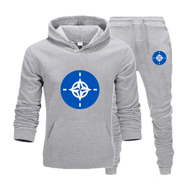 

Men Tracksuits Set Male Hoodies and Pants Long Sleeve Jogging Suits Streetwear Athletic Sets Autumn Winter NATO Army Military