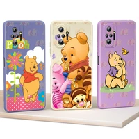 phone case for xiaomi redmi note 10s 10t 10 9t 9 9s 8t 8 7 pro max 5g disney winnie the pooh liquid silicone soft cover
