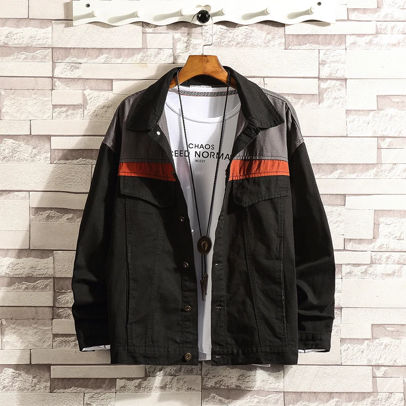 ВЕСНА Новинка осени модное простроченное Платье с куртка мужские свободные