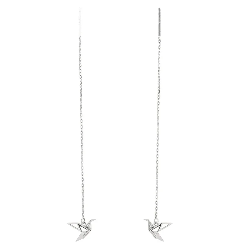

KiK Sweet Jewelry Bird Earrings 2021 New Simple And Long Inlaid Crystal Dangle Earrings For Women Celebration Gifts