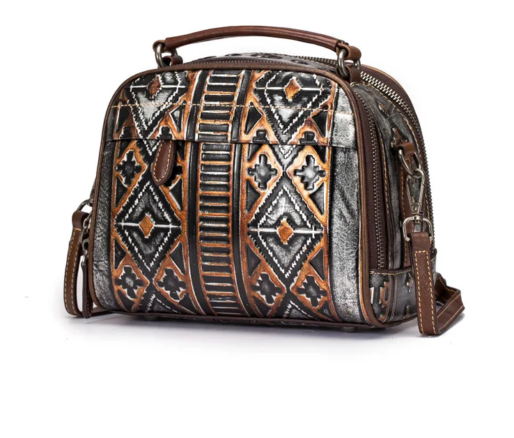 Женская сумка из коровьей кожи с ручками сверху Индивидуальная через плечо