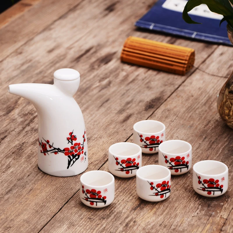 7 шт./компл. винтажный керамический набор японский фарфоровый для вина кухонный