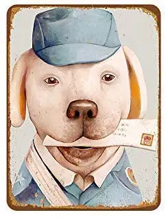 

Animal The Dog Son Sign Metal Cafe Home Wall Art Decoration Poster Retro 8x12 inches
