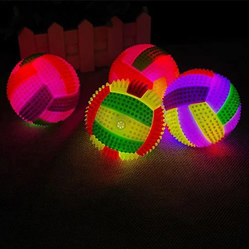 Pelota de erizo de masaje que cambia de Color, juguete para chico de voleibol-4