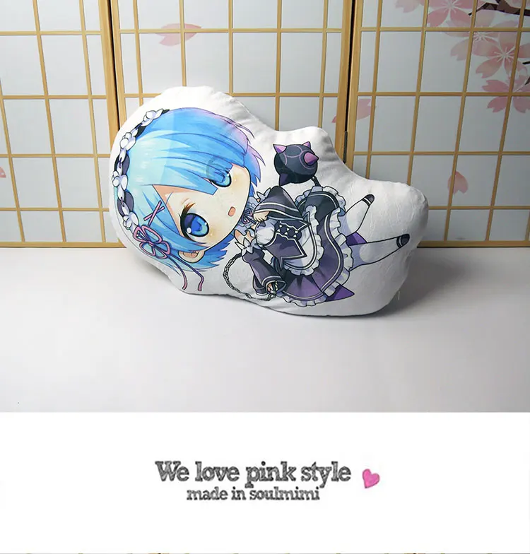 Аниме Re: жизнь в другом мире от нуля игрушка подушка короткая плюшевая rem мягкая