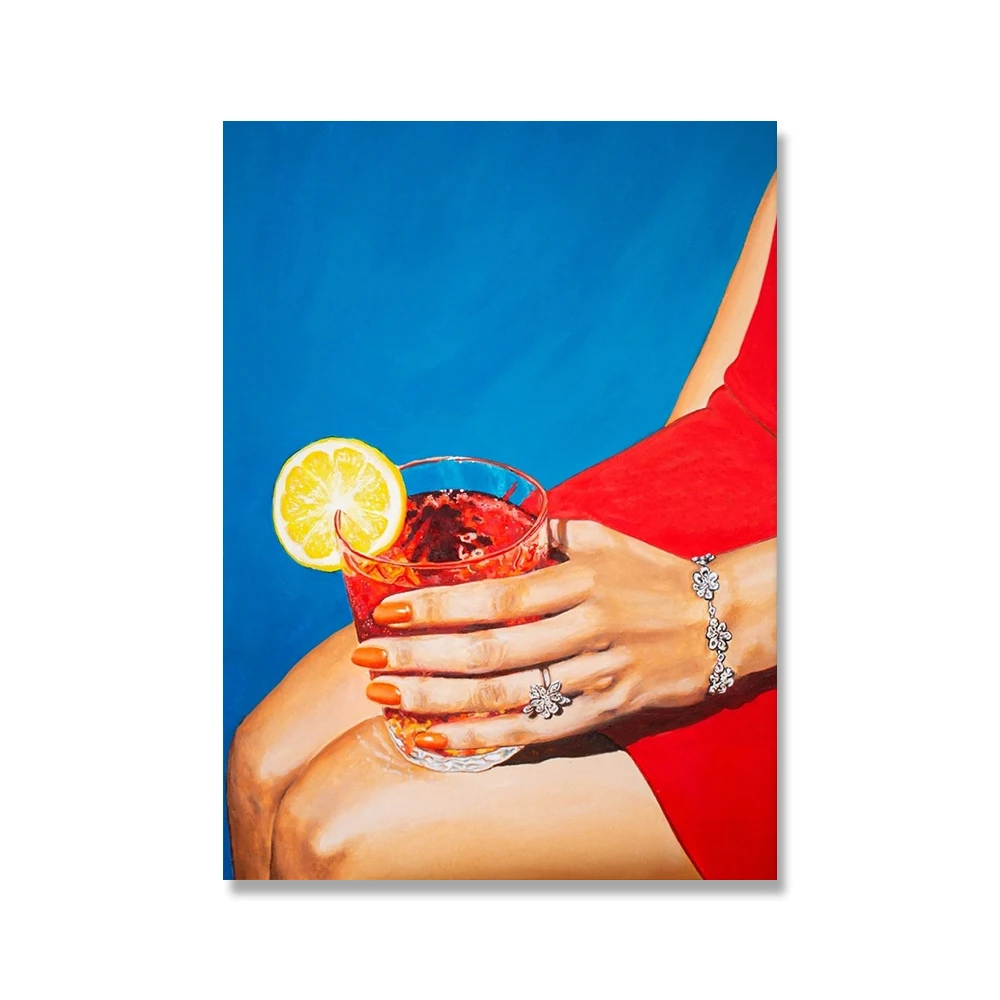 Красивый художественный ретро-постер с изображением девушки сидящей