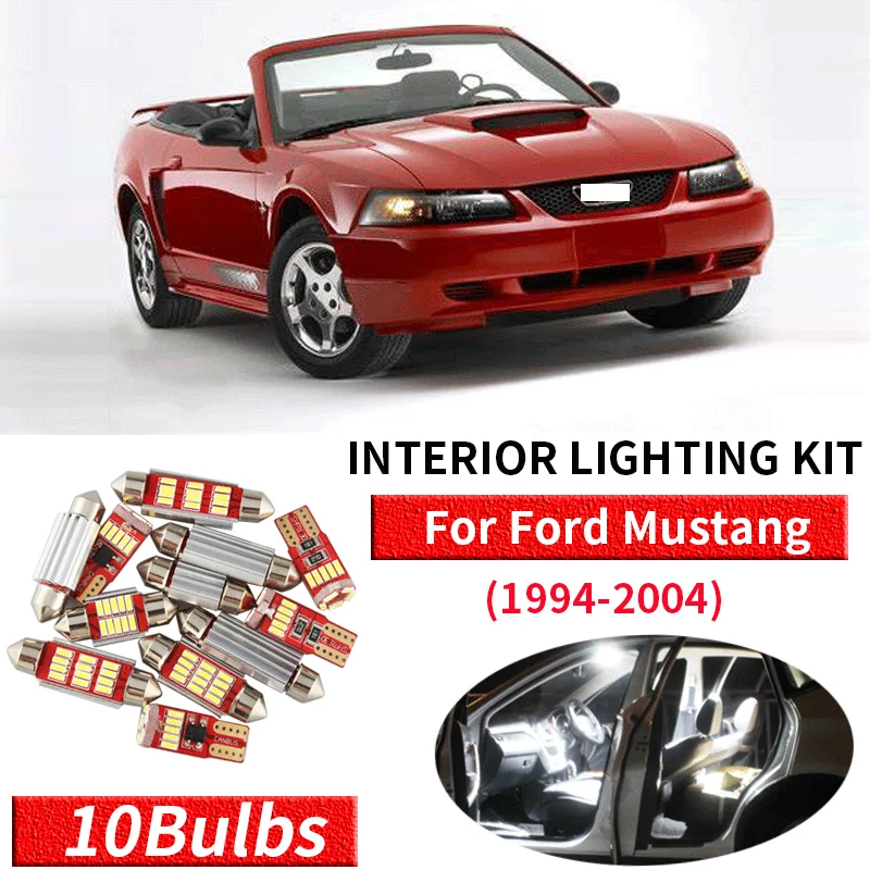 10 шт. встроенная деталь автомобиля для 1994 1995 1996 1997 1998 1999 2004 Ford Mustang светодиодные