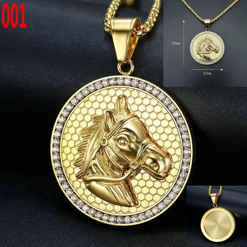 Кулон в виде головы лошади из нержавеющей стали кулон единорога