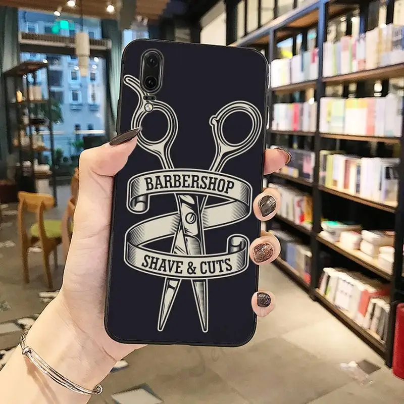 

Barber Shop Hair Stylist Salon Phone Case For Huawei honor Mate P 10 20 30 40 Pro 10i 9 10 20 8 x Lite