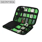 Органайзер для кабелей, Набор чехлов с USB-кабелем для передачи данных, проводом для наушников, внешним аккумулятором, чехлы для хранения цифровых гаджетов и устройств, дорожная сумка