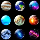 Магнит на холодильник с изображением планеты, стеклянный кабошон, магниты на холодильник, на солнечной батарее, 30 мм, наклейки, украшение для дома, Юпитер, небула