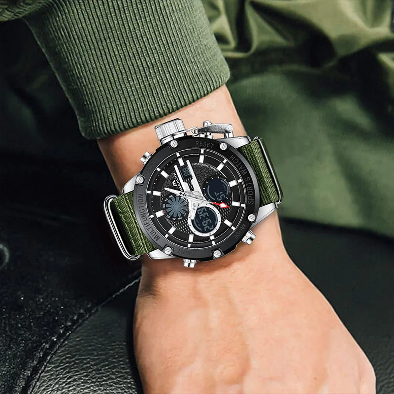 MEGALITH часы мужские спортивные водонепроницаемые Топ люксовый бренд аналоговые