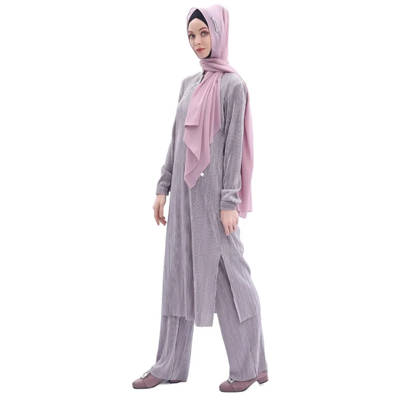 

New Dubai Muslim women baju kurung top+pants /set (no hijab)