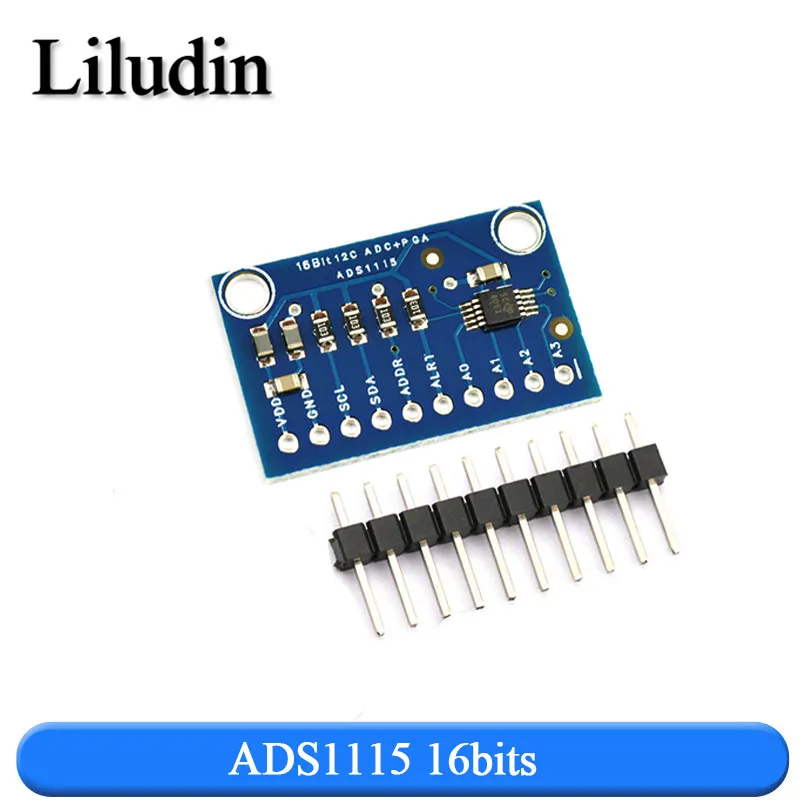 16-битный I2C ADS1115 ADS1015 модуль ADC 4 канала с усилителем Pro Gain от 2 0 в до 5 В для Arduino RPi |