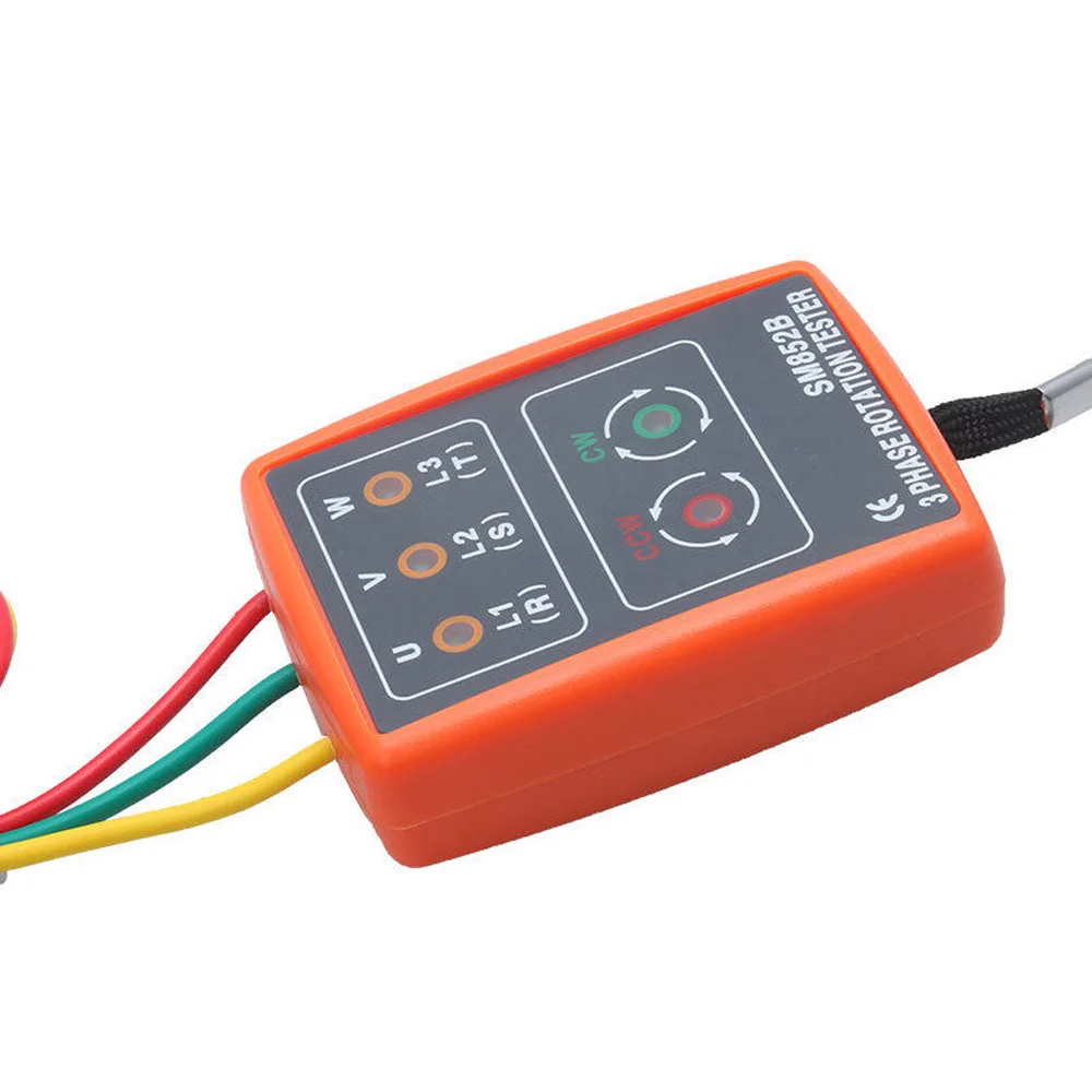 

SM852B 3 Phase Sequence Rotation Tester LED Indicator Detector Checker Meter Kit