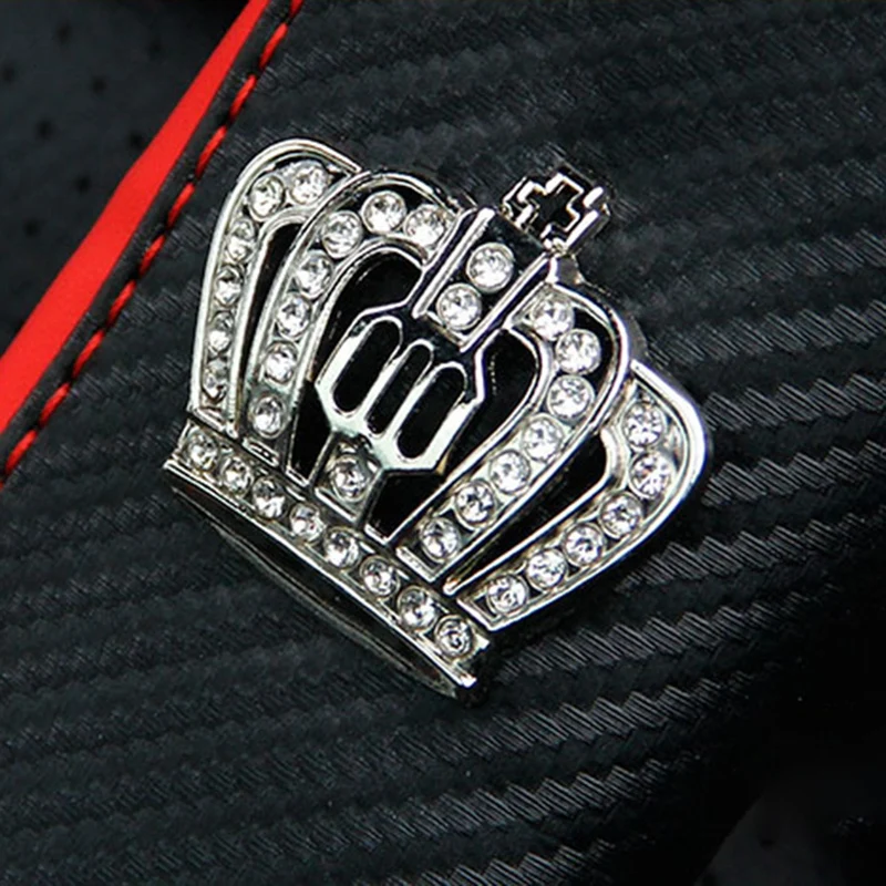 

Safety Belts Cover Seatbelt Shouder Strap Pad Auto Styling Interior Decor Crystal Crown Car Seat Belt Pad Rhinestone Leather