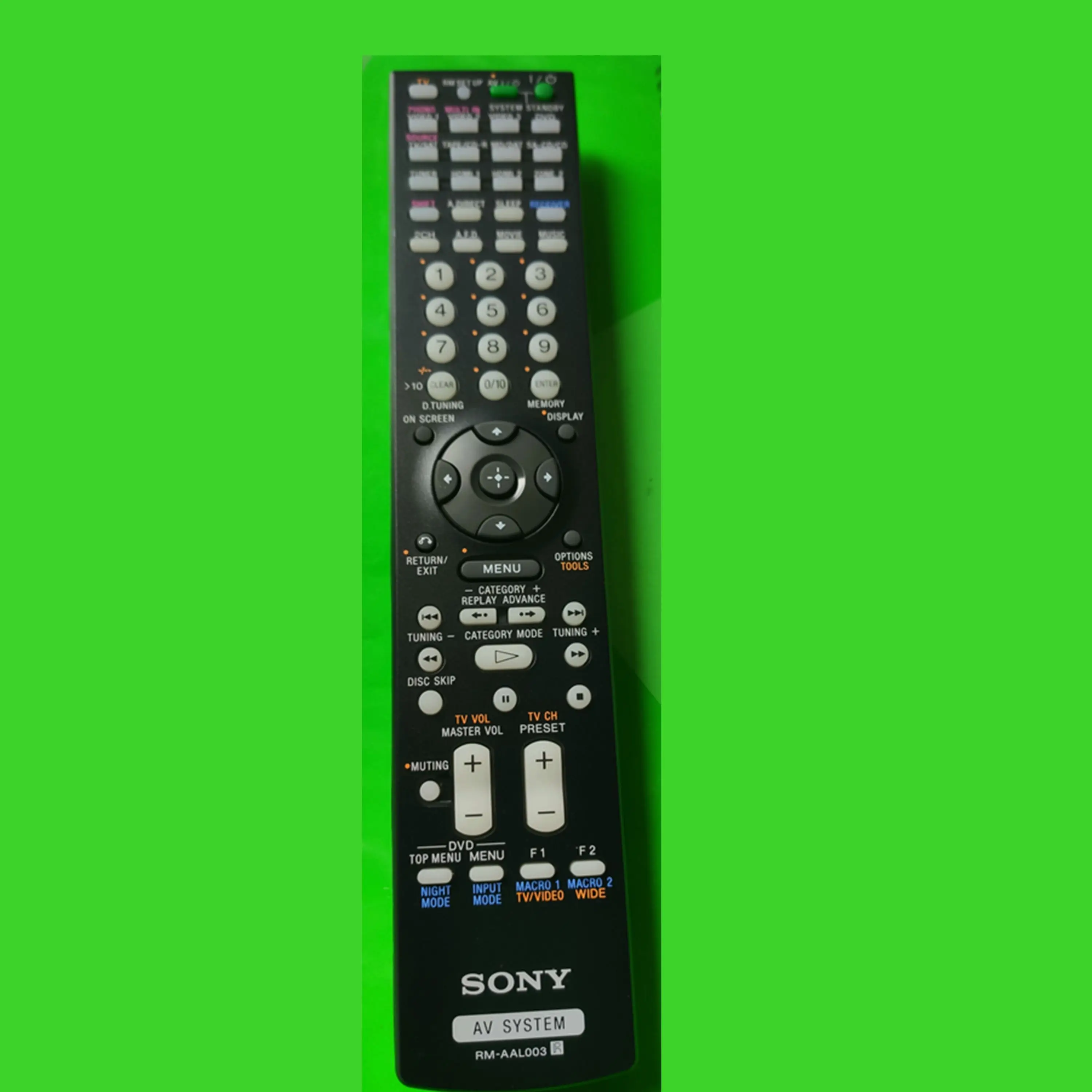 

Sony AV power amplifier rm-aal003 remote control str-dg1000 str-da5200es