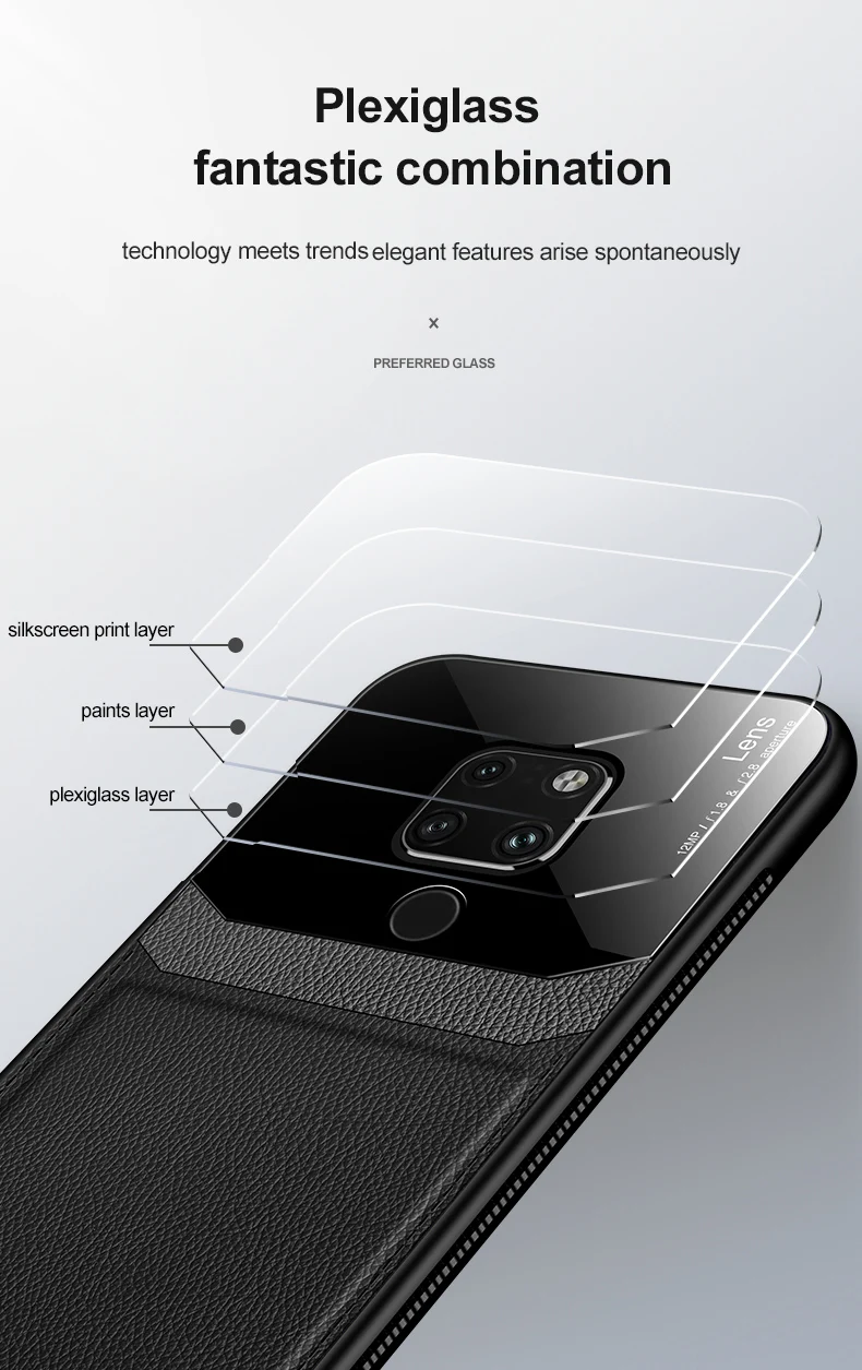 Чехол для телефона для huawei mate 20 Pro, чехол, роскошный бизнес ПК, зернистая кожа, задняя крышка, чехол для huawei mate 20X20 Pro, чехол
