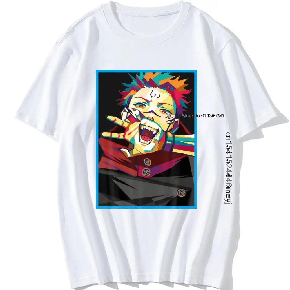 

Harajuku Men's Graphic Tshirt Jujutsu Kaisen Printed Short Sleeve T shirt Punk Cartoon Hip Hop Casual T-shirt Streetwear Tops
