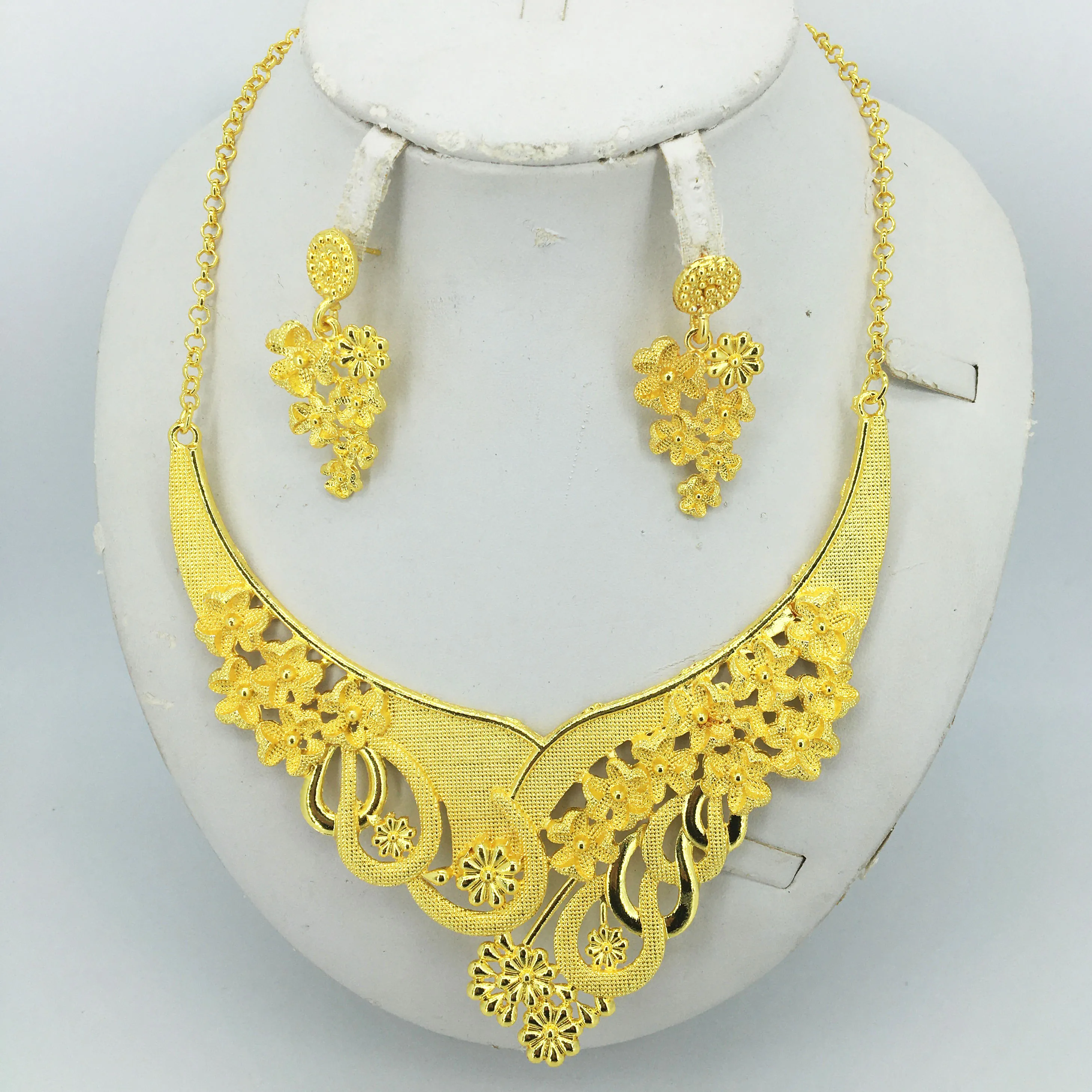 Горячая мода Свадебный Дубай Африка Нигерия Африканский комплект ювелирных