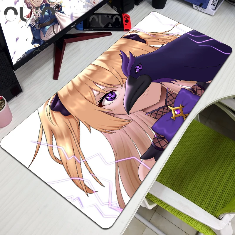 

OUIO Genshin Impact Large Kawaii Mouse Pad Anime Gaming Accessories XXL Desk Mat for PC Office Keyboard Gaming Desk Dota2 Cs go