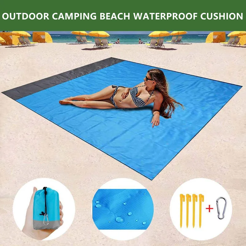 

Folding Camping Mat Mattress Waterproof Pocket Beach Blanket Portable Lightweight Mat Outdoor Picnic Mat Sand Beach Mat