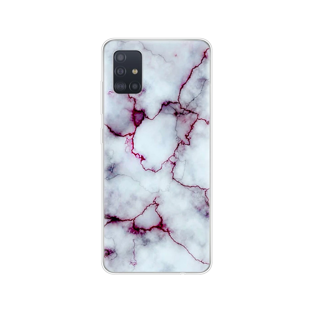 silicon phone cover case for samsung galaxy A51 A31 A41 A71 A01 A81 A91 A30S A20S A50S M30S M40S coque marble green stone | Мобильные