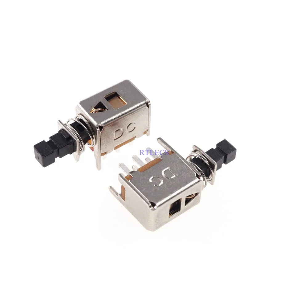 10 шт. кнопочный переключатель с автоматическим замком DPDT Стандартный сквозной