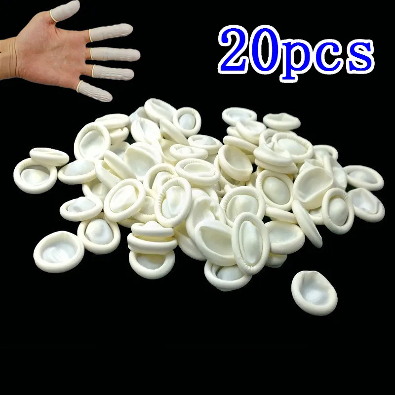 C 20pcs 50/100 шт одноразовая розовая латексные напальчники Анти-статический пальцев Защитные перчатки для Еда очистки Пособия по кулинарии аксессуары - Цвет: C 20pcs