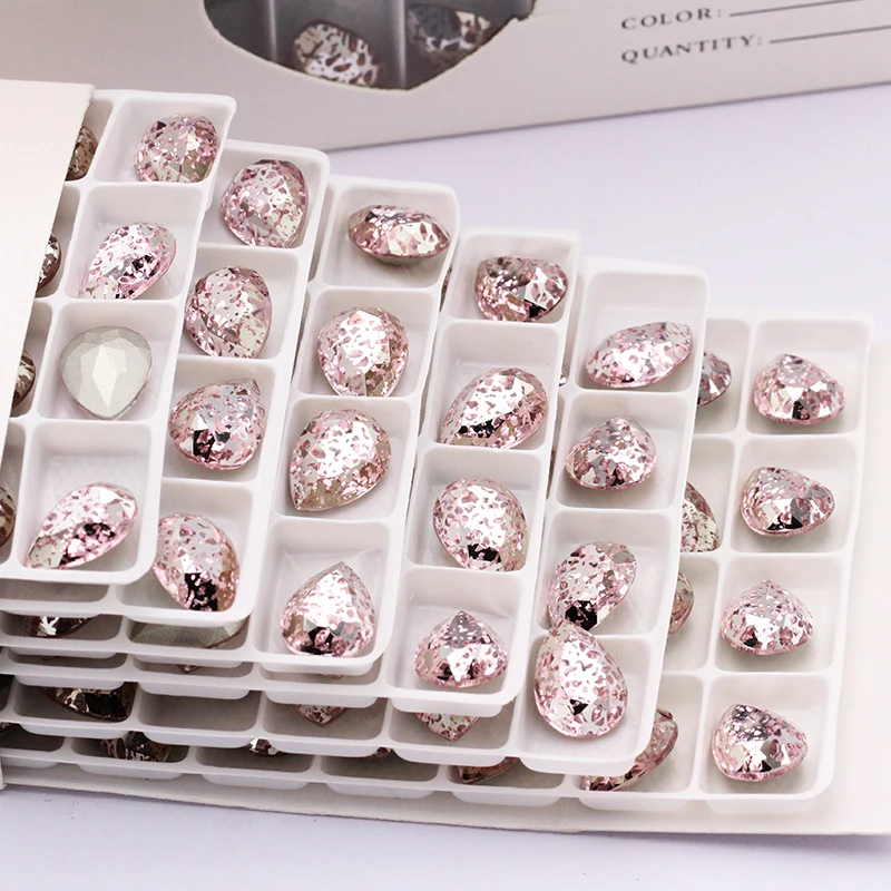 Новый тип фантазии Patina слезы стразы стеклянные украшения стильные хрустальные