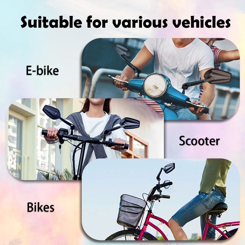 

Bicycle Rearview Handlebar Mirrors 360 Degree Rotate Cycling Rear View MTB HD Reflecter Bicycle Accessories Bicycle Mirror