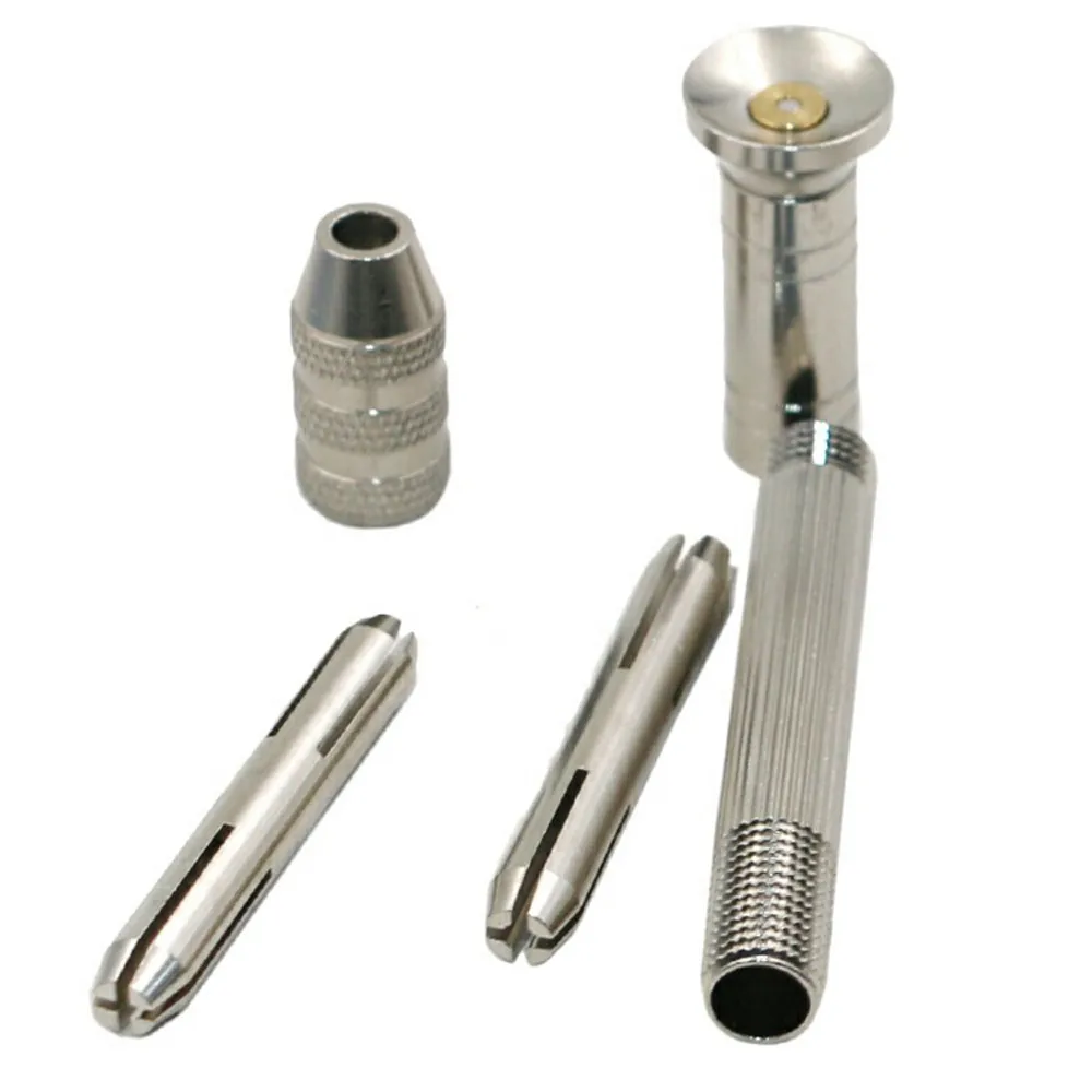 

High Quality Mini Micro Aluminum Hand Drill With Keyless Chuck +10Pcs Twist Drill Bit Woodworking Drilling Rotary Tools #20PCS