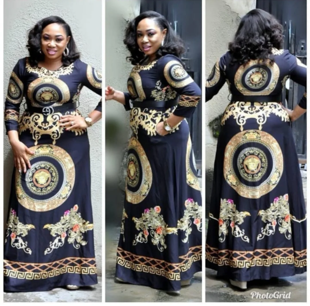 

African Dresses Women Muslim Abaya Dashiki Africa Clothes Bazin Ankara Dress Robes Islamic Long Sleeve Vetement Femme Mujer Ropa