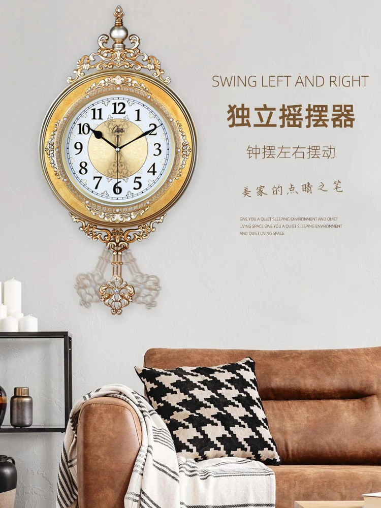 Настенные часы Металлические в скандинавском стиле креативные бесшумные ретро