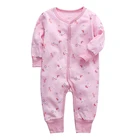 Комбинезон для новорожденных девочек 3, 6, 9, 12, 18, 24 месяцев, пижама из 100% хлопка, одежда для маленьких мальчиков