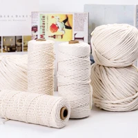 1 6mm cotton rope braided cord diy handmade home textile accessories craft macrame string wedding decoration